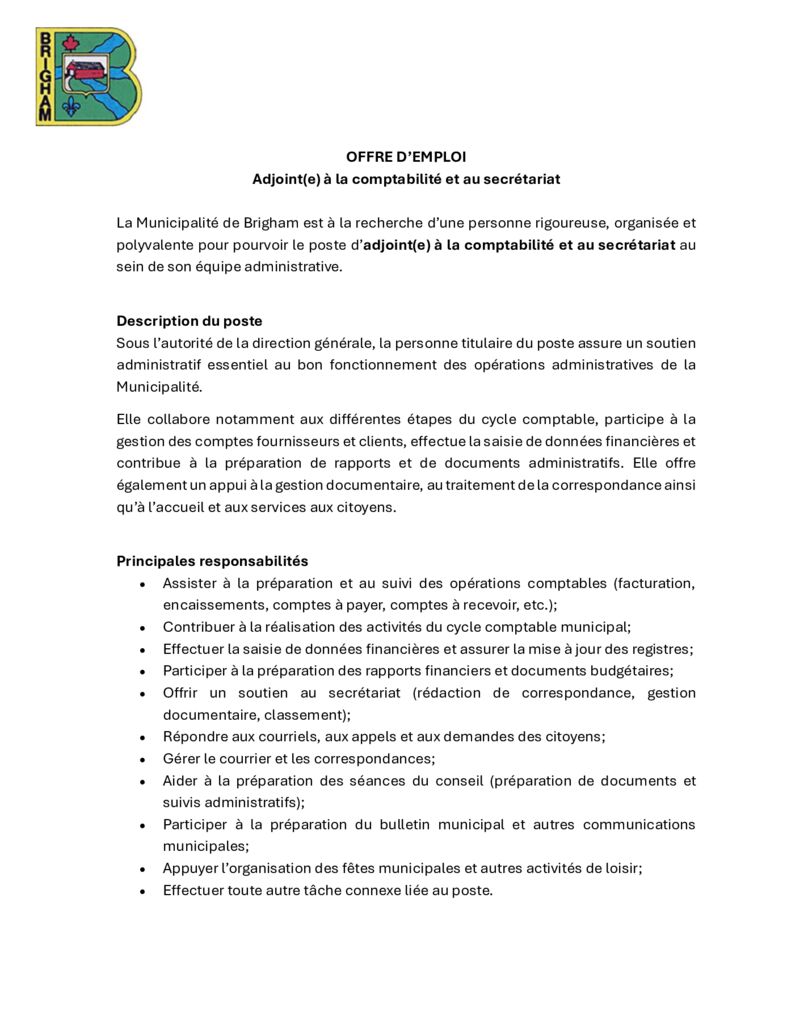 thumbnail of OFFRE D’EMPLOI-adjoint comptabilité et secrétariat