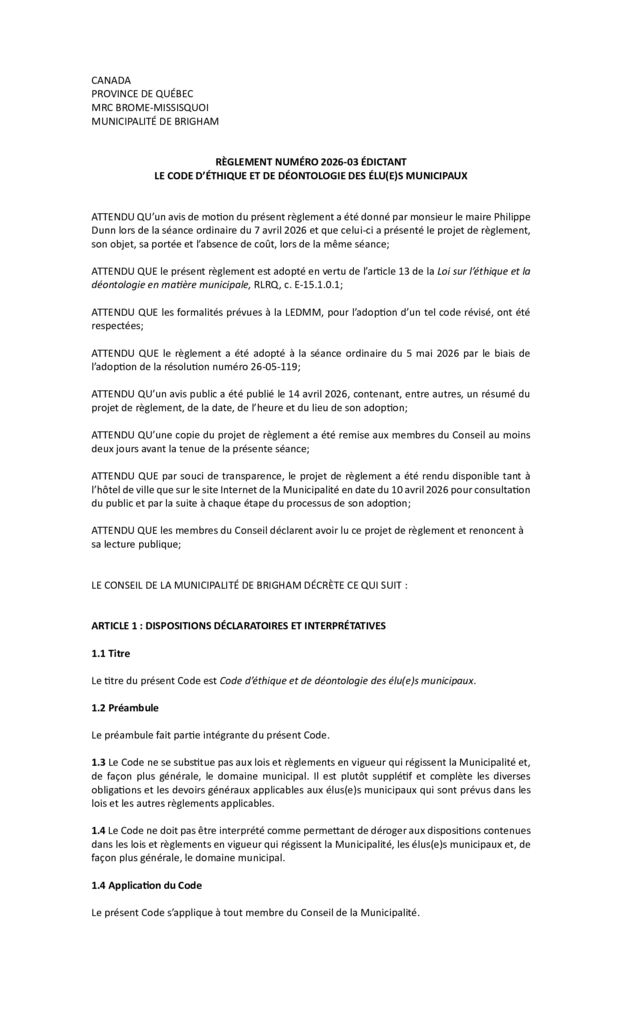 thumbnail of Règlement 2026-03