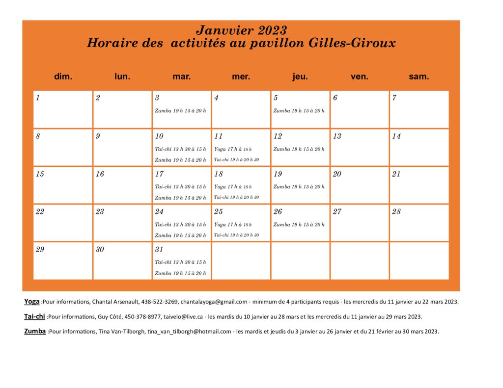 thumbnail of horaire loisir